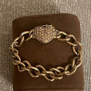 Gold Heart Charm Bracelet